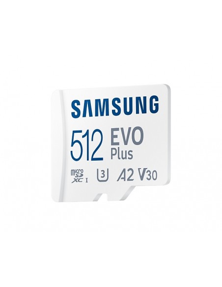 Samsung EVO Plus MicroSDXC 512GB UHS-I U3 V30 Clase 10 + Adaptador SD
