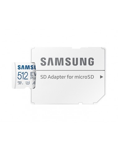 Samsung EVO Plus MicroSDXC 512GB UHS-I U3 V30 Clase 10 + Adaptador SD