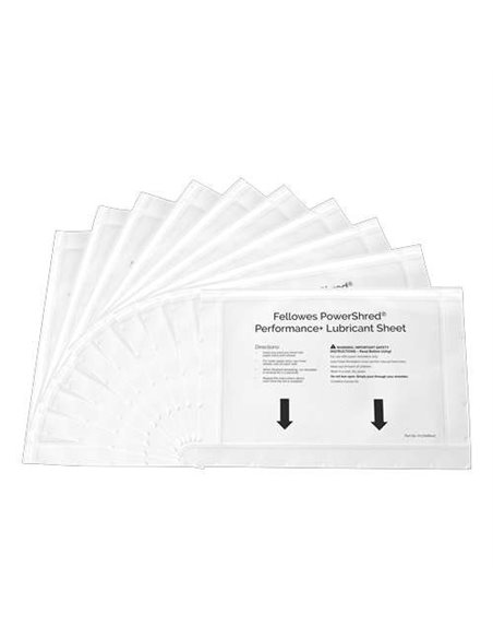 Fellowes Hojas Lubricantes para Destructoras - Pack 10 Uds