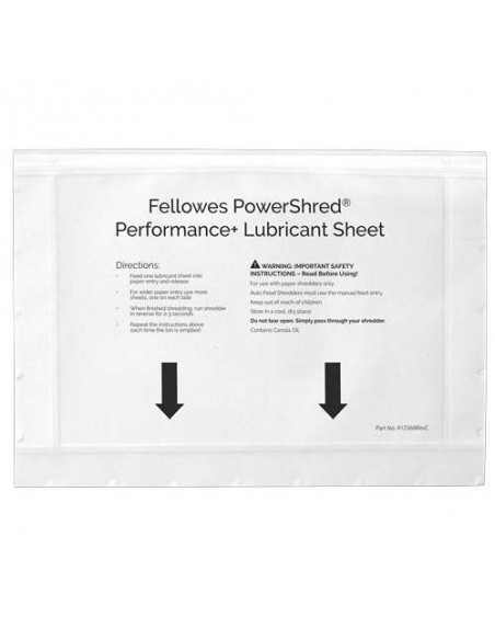 Fellowes Hojas Lubricantes para Destructoras - Pack 10 Uds