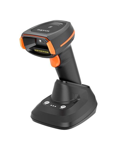 Approx appLS24WSBS Léctor de Código de Barras 1D-2D-QR USB, Inalámbrico RF, Bluetooth con Base de Carga