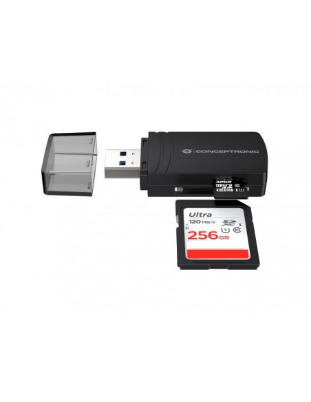 Conceptronic BIAN06B Lector de Tarjeta USB 3.1 Tipo-A Negro