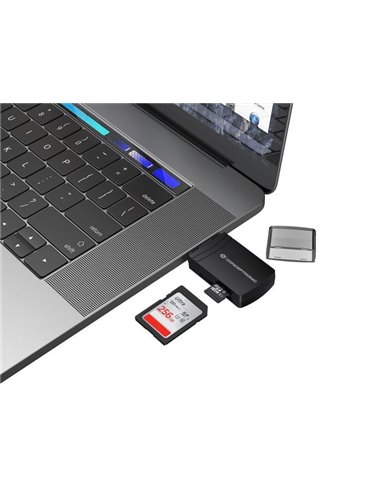 Conceptronic BIAN06B Lector de Tarjeta USB 3.1 Tipo-A Negro
