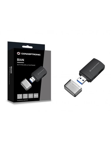 Conceptronic BIAN06B Lector de Tarjeta USB 3.1 Tipo-A Negro