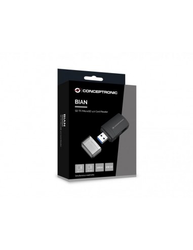 Conceptronic BIAN06B Lector de Tarjeta USB 3.1 Tipo-A Negro