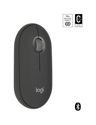 Logitech Pebble Mouse 2 M350s Ratón Bluetooth Clics Discretos
