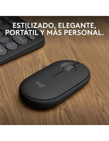 Logitech Pebble Mouse 2 M350s Ratón Bluetooth Clics Discretos