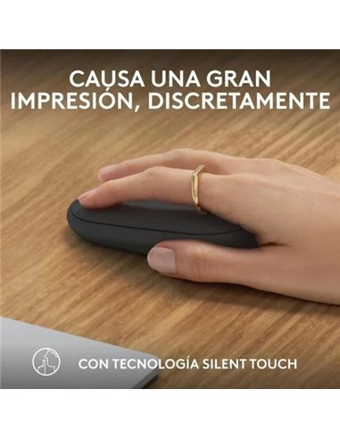 Logitech Pebble Mouse 2 M350s Ratón Bluetooth Clics Discretos