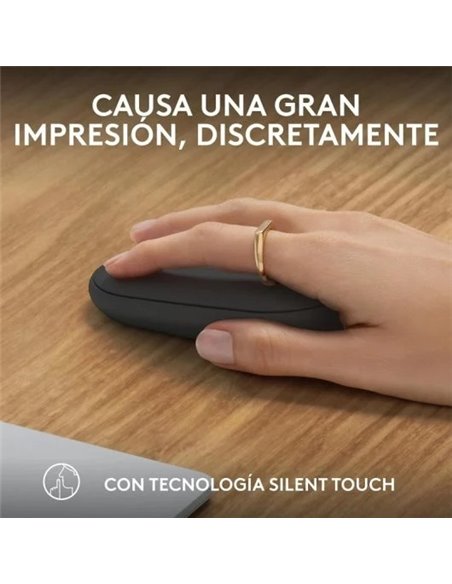 Logitech Pebble Mouse 2 M350s Ratón Bluetooth Clics Discretos