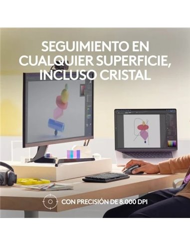 Logitech MX Master 3S para Mac, Apple, iPad, Funciona sobre cristal con Clics Silencioso, USB-C Negro