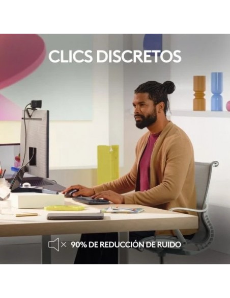 Logitech MX Master 3S para Mac, Apple, iPad, Funciona sobre cristal con Clics Silencioso, USB-C Negro