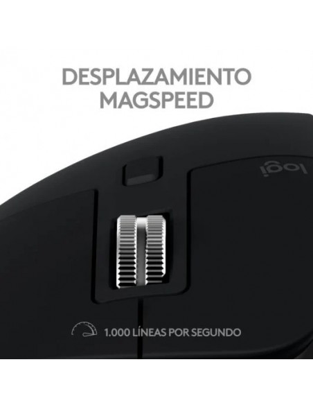 Logitech MX Master 3S para Mac, Apple, iPad, Funciona sobre cristal con Clics Silencioso, USB-C Negro