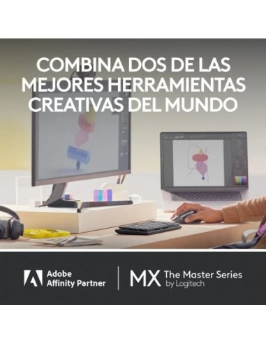 Logitech MX Master 3S para Mac, Apple, iPad, Funciona sobre cristal con Clics Silencioso, USB-C Negro