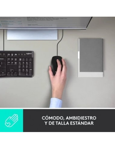 Logitech M100 Ratón Ambidiestro USB 1000 DPI Negro