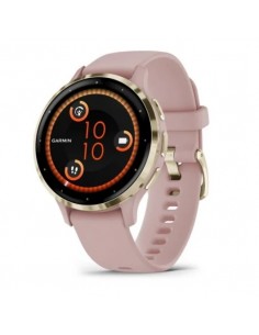 Garmin Venu 3S Reloj Smartwatch 41mm Bisel Acero Inoxidable Dorado con Correa de Silicona Rosa Oro