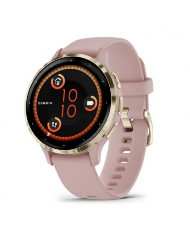 Garmin Venu 3S Reloj Smartwatch 41mm Bisel Acero Inoxidable Dorado con Correa de Silicona Rosa Oro