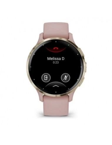 Garmin Venu 3S Reloj Smartwatch 41mm Bisel Acero Inoxidable Dorado con Correa de Silicona Rosa Oro