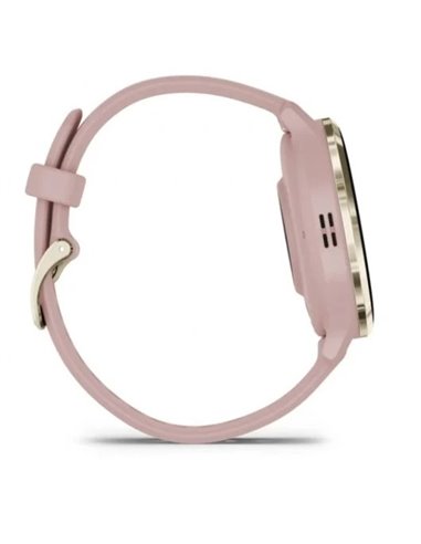 Garmin Venu 3S Reloj Smartwatch 41mm Bisel Acero Inoxidable Dorado con Correa de Silicona Rosa Oro