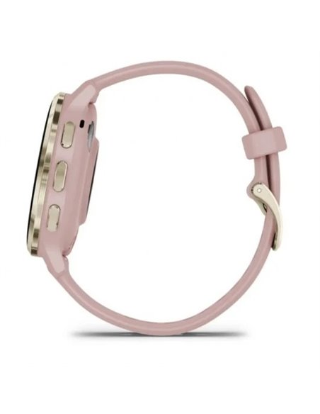 Garmin Venu 3S Reloj Smartwatch 41mm Bisel Acero Inoxidable Dorado con Correa de Silicona Rosa Oro