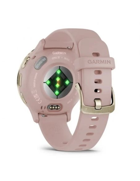 Garmin Venu 3S Reloj Smartwatch 41mm Bisel Acero Inoxidable Dorado con Correa de Silicona Rosa Oro