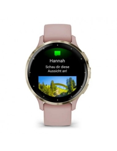 Garmin Venu 3S Reloj Smartwatch 41mm Bisel Acero Inoxidable Dorado con Correa de Silicona Rosa Oro