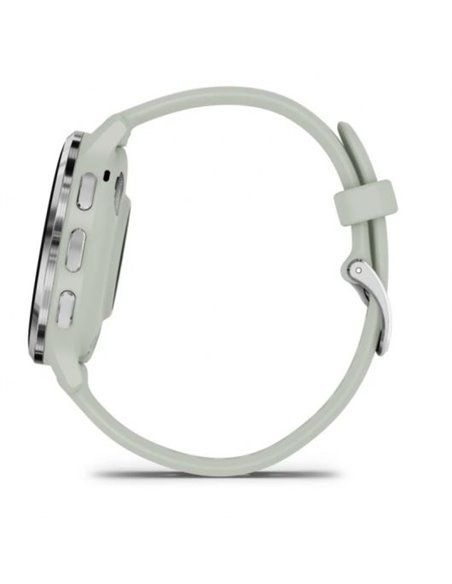 Garmin Venu 3S Reloj Smartwatch 41mm Bisel Acero Inoxidable Plateado con Correa de Silicona Verde