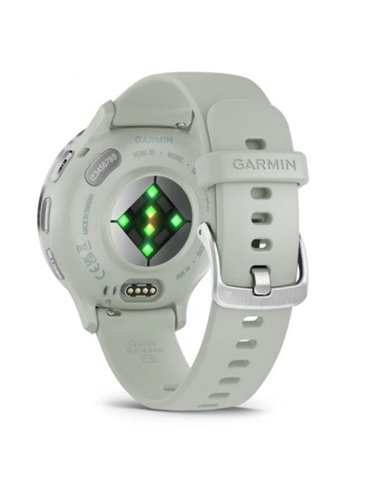Garmin Venu 3S Reloj Smartwatch 41mm Bisel Acero Inoxidable Plateado con Correa de Silicona Verde