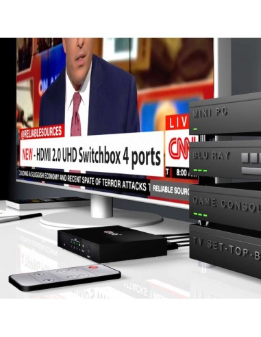 Club 3D CSV-1370Conmutador HDMI 2.0 UHD 4K