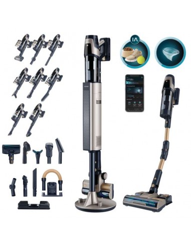 Cecotec Conga Rockstar 11500 Odyssey Station Connected IA Aspirador Escoba sin Cable con Base de Autovaciado