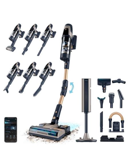 Cecotec Conga Rockstar 11500 Odyssey Station Connected IA Aspirador Escoba sin Cable con Base de Autovaciado