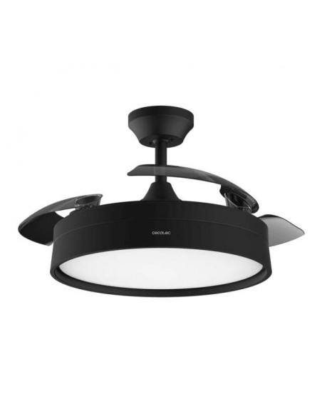 Cecotec Energysilence Aero 4200 invisible black Ventilador de Techo con 3 Aspas Retráctiles LED y Mando a Distancia