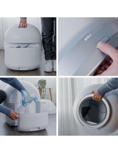 Cecotec Pumba 7000 CleanKitty Compact Connected Arenero Compacto con Autolimpieza