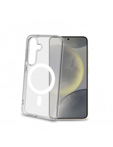 Celly GELSKINMAG1120 Funda Transparante con Carga Inalámbrica Samsung Galaxy S25 5G