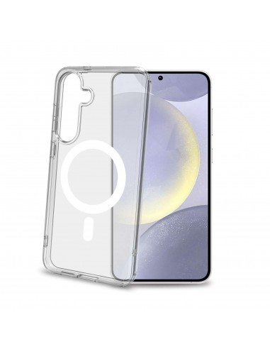 Celly GELSKINMAG1121 Funda Transparante con Carga Inalámbrica Samsung Galaxy S25+ 5G