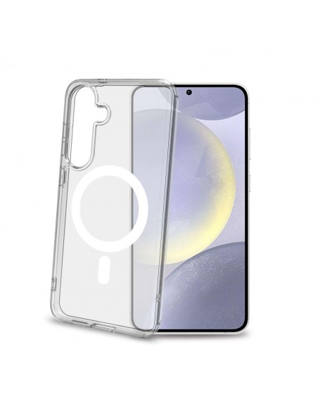Celly GELSKINMAG1121 Funda Transparante con Carga Inalámbrica Samsung Galaxy S25+ 5G