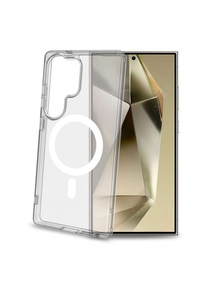 Celly GELSKINMAG1122 Funda Transparante con Carga Inalámbrica Samsung Galaxy S25 Ultra 5G