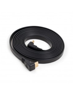 Axil Cable HDMI/M a HDMI/M Acodado Negro 3m