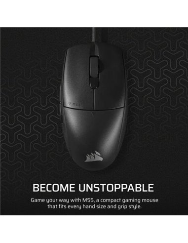 Corsair M55 Wired Ratón Gaming Óptico 16000 DPI Negro