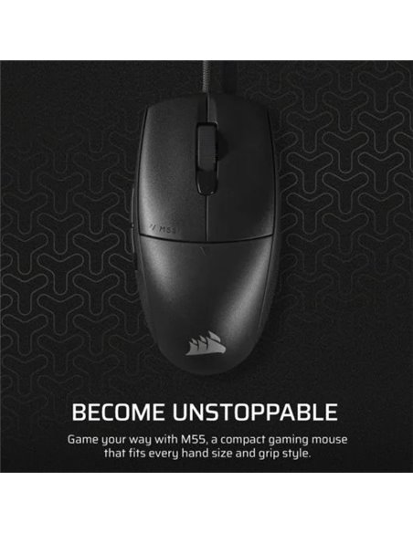 Corsair M55 Wired Ratón Gaming Óptico 16000 DPI Negro