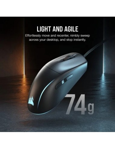 Corsair M75 RGB Ratón Gaming 26000 DPI Negro