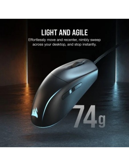 Corsair M75 RGB Ratón Gaming 26000 DPI Negro