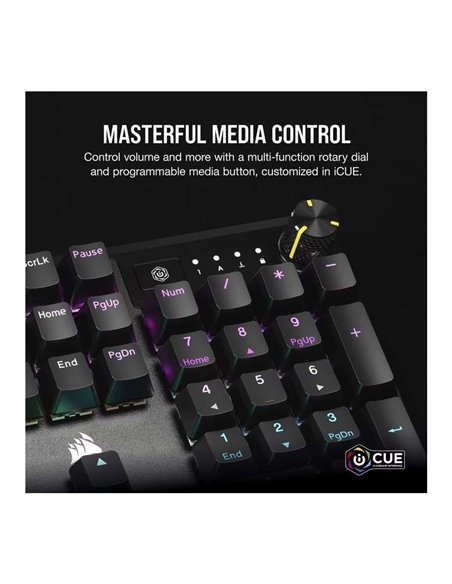 Corsair K70 CORE Teclado Mecánico Gaming RGB Switch MLX Red Negro