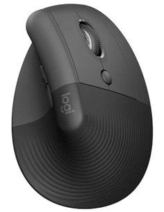 Logitech Lift Ratón Inalámbrico Vertical para Diestros 4000DPI Gris-Negro