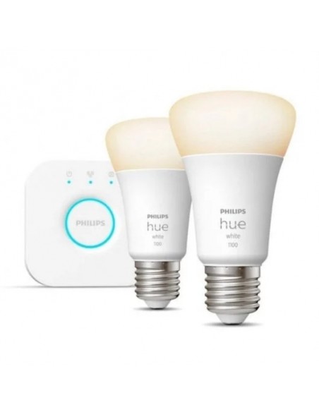 Philips Hue Kit de inicio 2 bombillas inteligentes E27 1100 lm + Hue Bridge