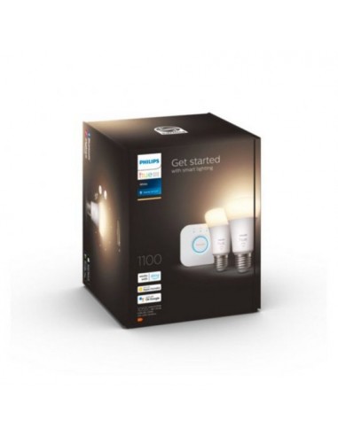 Philips Hue Kit de inicio 2 bombillas inteligentes E27 1100 lm + Hue Bridge