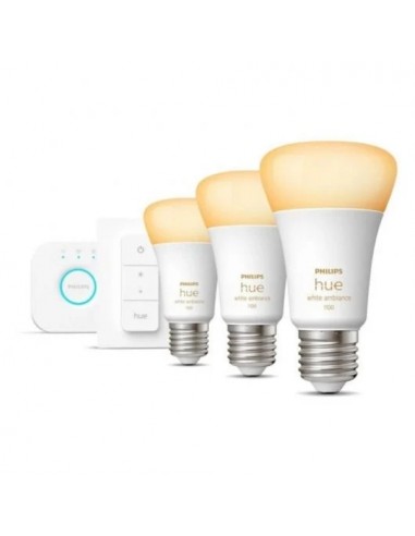 Philips Hue Kit de inicio 3 bombillas inteligentes E27 1100 lm + Hue Bridge