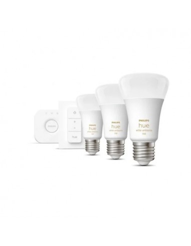 Philips Hue Kit de inicio 3 bombillas inteligentes E27 1100 lm + Hue Bridge