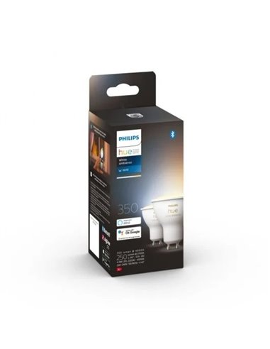 Philips Hue White Ambiance GU10 Pack 2 Foco Inteligente 350 lm