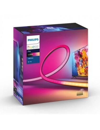 Philips Hue White and Color Ambiance Play Gradient Lightstrip Tira para TV 75" o más