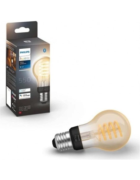 Philips Hue Filamento Bombilla Inteligente A60 E27 550 lm